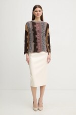 Светр Pinko колір коричневий