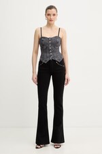 Джинсовый топ Guess CECILE цвет серый