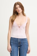 Кроп-топ жіночий Guess Jeans колір рожевий