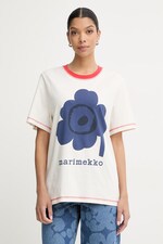 Футболка basic жіноча бавовняна Marimekko колір бежевий
