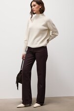 Джинси straight жіночі Answear.LAB колір коричневий