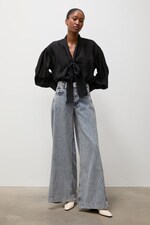 Джинсы wide leg женские Answear.LAB цвет голубой