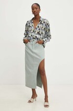Джинсова спідниця Answear.LAB колір бірюзовий