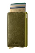 Кожаный кошелек Secrid BASCO цвет зеленый