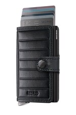 Кошелек RFID кожаный Secrid EMBOSS LINES цвет черный