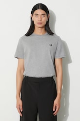 Tシャツ・カットソー FRED PERRY SS25 (FP M1600 53 560) Fred Perry cotton t-shirt men's gray color M1600.420 at PRM US