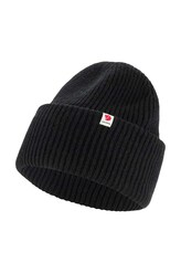 Fjallraven wool beanie Heavy Beanie black color thick knit