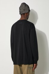 MM6 Maison Margiela cotton longsleeve top black color
