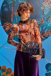 【HI FI FNK】Flower Printed Longsleeve Longsleeve damski z kolekcji Karolina Matyjaszkowicz x