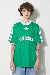 adidas Originals t-shirt men's green color with a print at