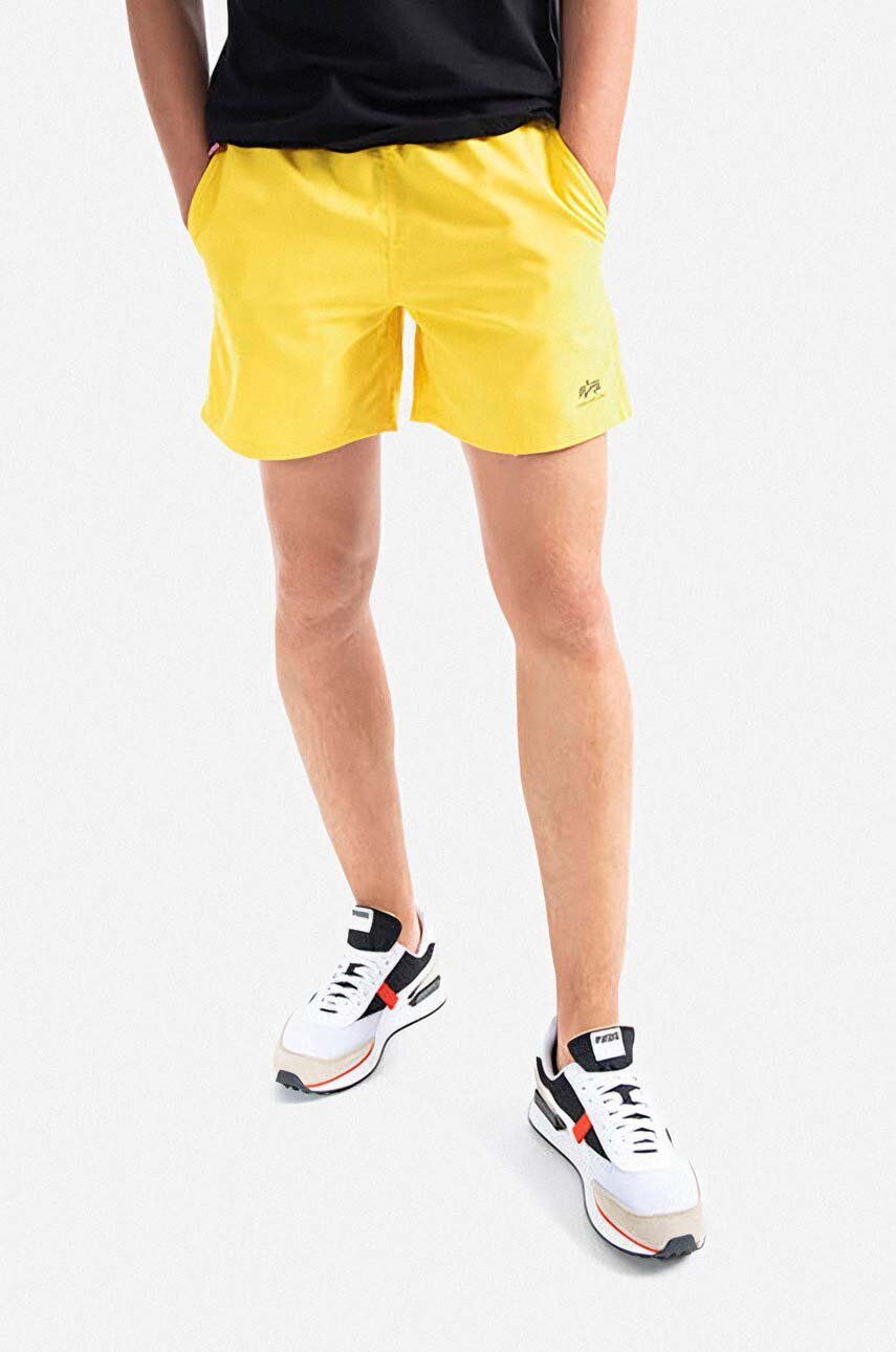 Alpha Industries swim shorts yellow color | buy on PRM