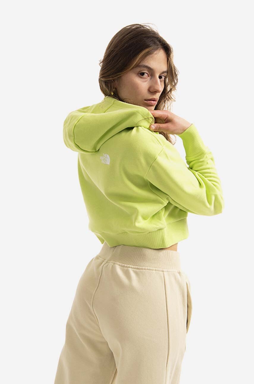 The North Face cotton sweatshirt Trend Crop Hoodie women's green