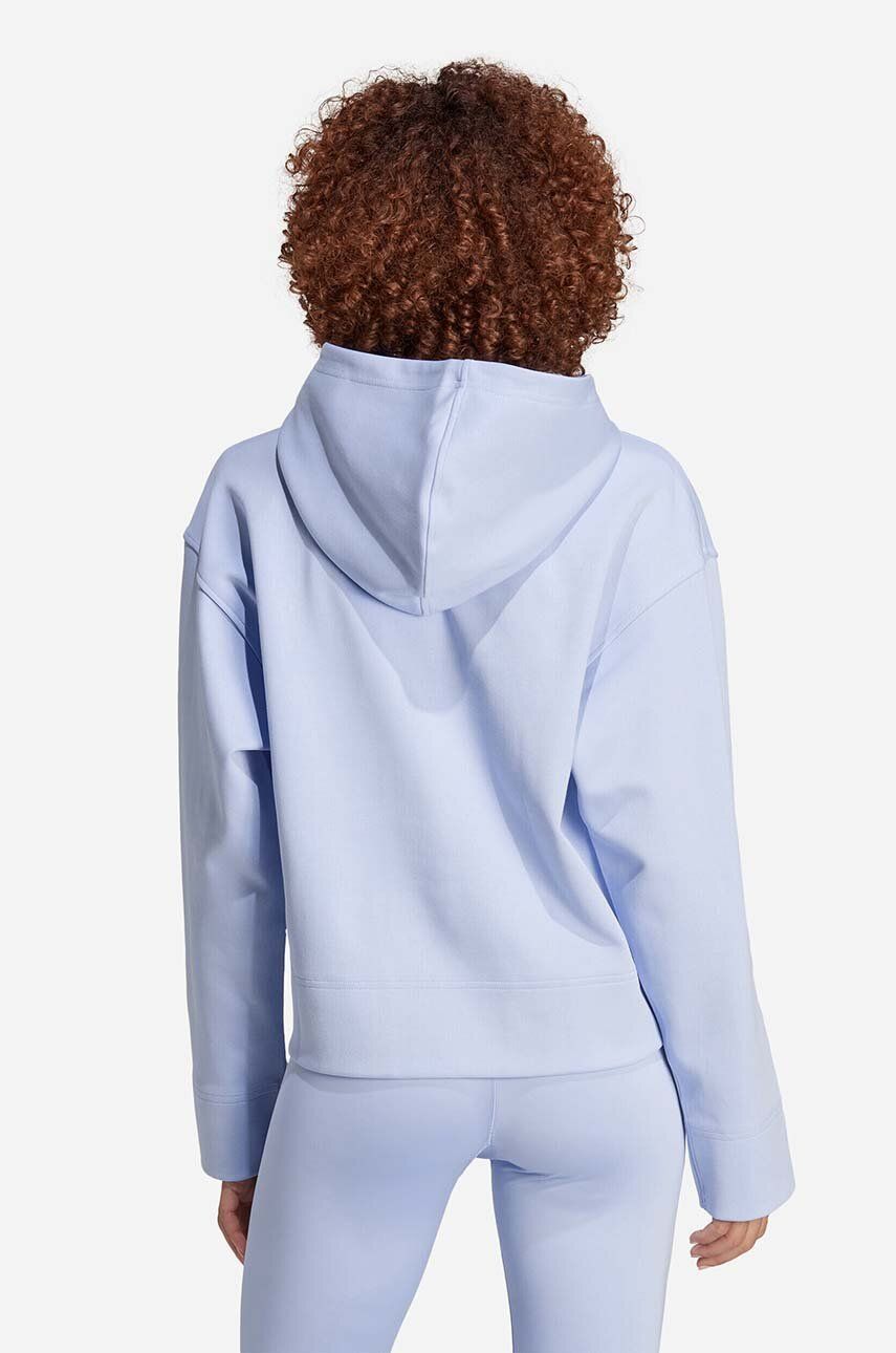 adidas sweatshirt ESS Short Hoody women's blue color | buy on PRM