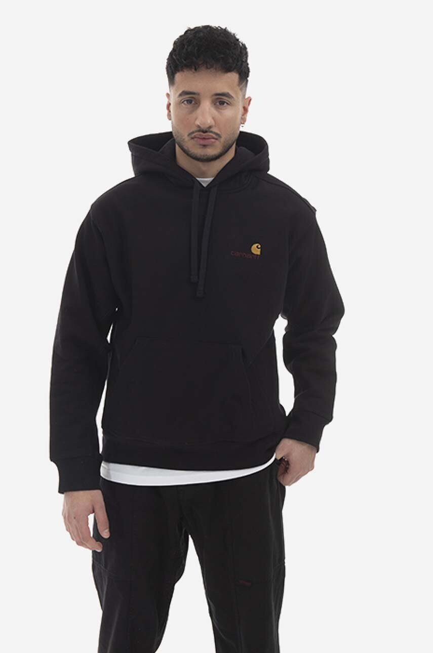 Carhartt black shop hooded sweatshirt