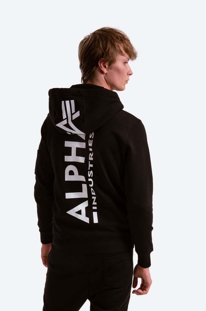 Alpha Industries sweatshirt men\'s black color buy | PRM on