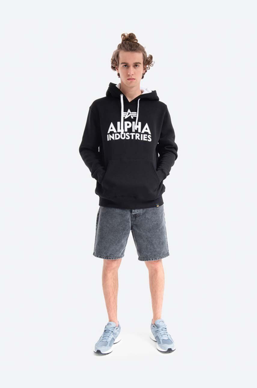 | 95 PRM black on Industries Industries 143302 buy men\'s Alpha sweatshirt Hoody Alpha Foam Print color