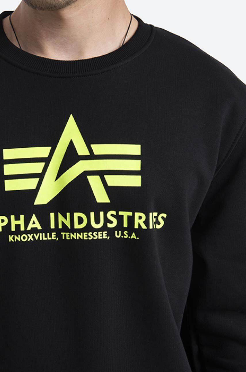 Alpha Industries sweatshirt Alpha Industries Basic Sweater 178302NP 478 men\'s  black color | buy on PRM