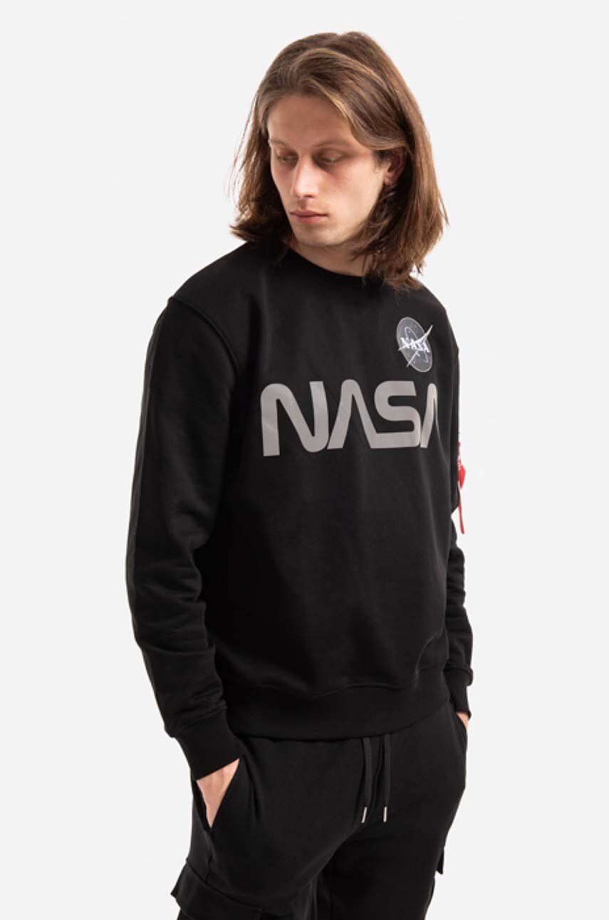 Alpha Industries sweatshirt men's black color | buy on PRM