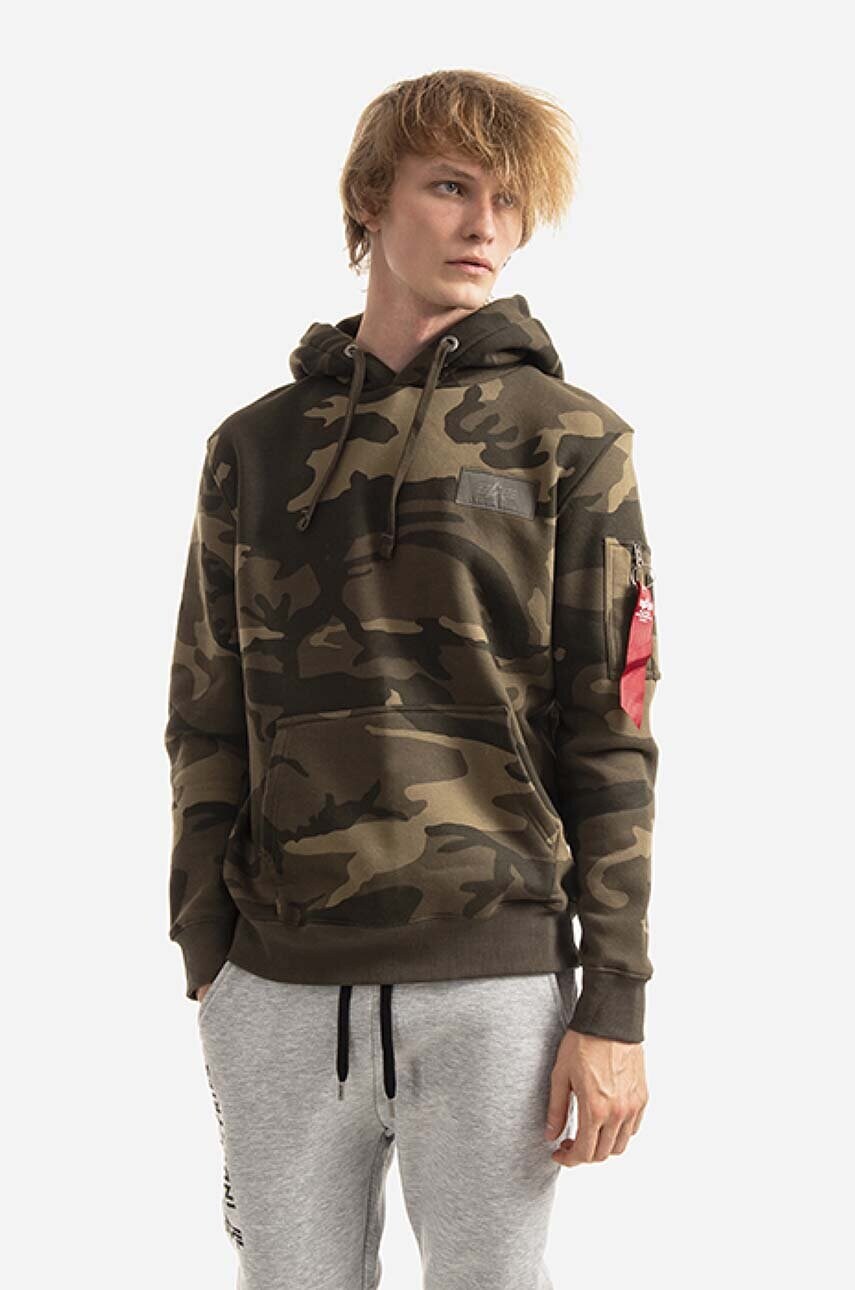Alpha Industries sweatshirt men s green color at PRM US