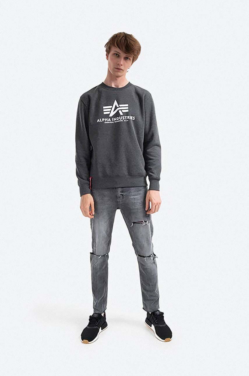 | 597 on Basic gray sweatshirt men\'s Alpha 178302 color Sweater Industries PRM buy