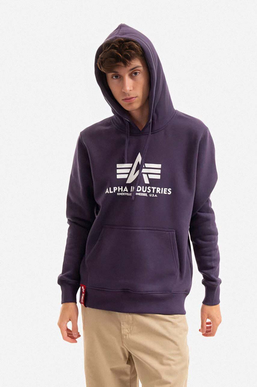 Alpha Industries sweatshirt men's violet color | buy on PRM