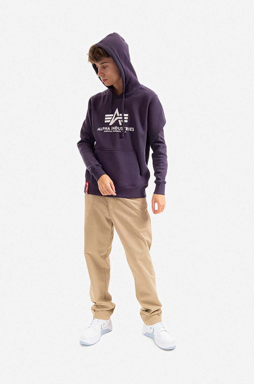 Alpha Industries sweatshirt men\'s on buy color violet | PRM
