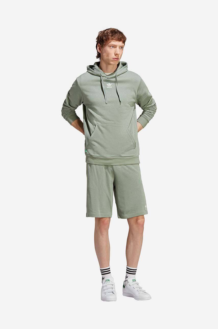 adidas Originals sweatshirt Ess+ Hoody H men's green color | buy on PRM