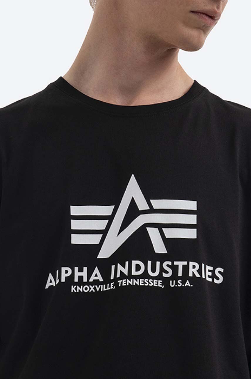 Alpha longsleeve on black buy Industries LS PRM Basic | color top - T 100510.03 cotton
