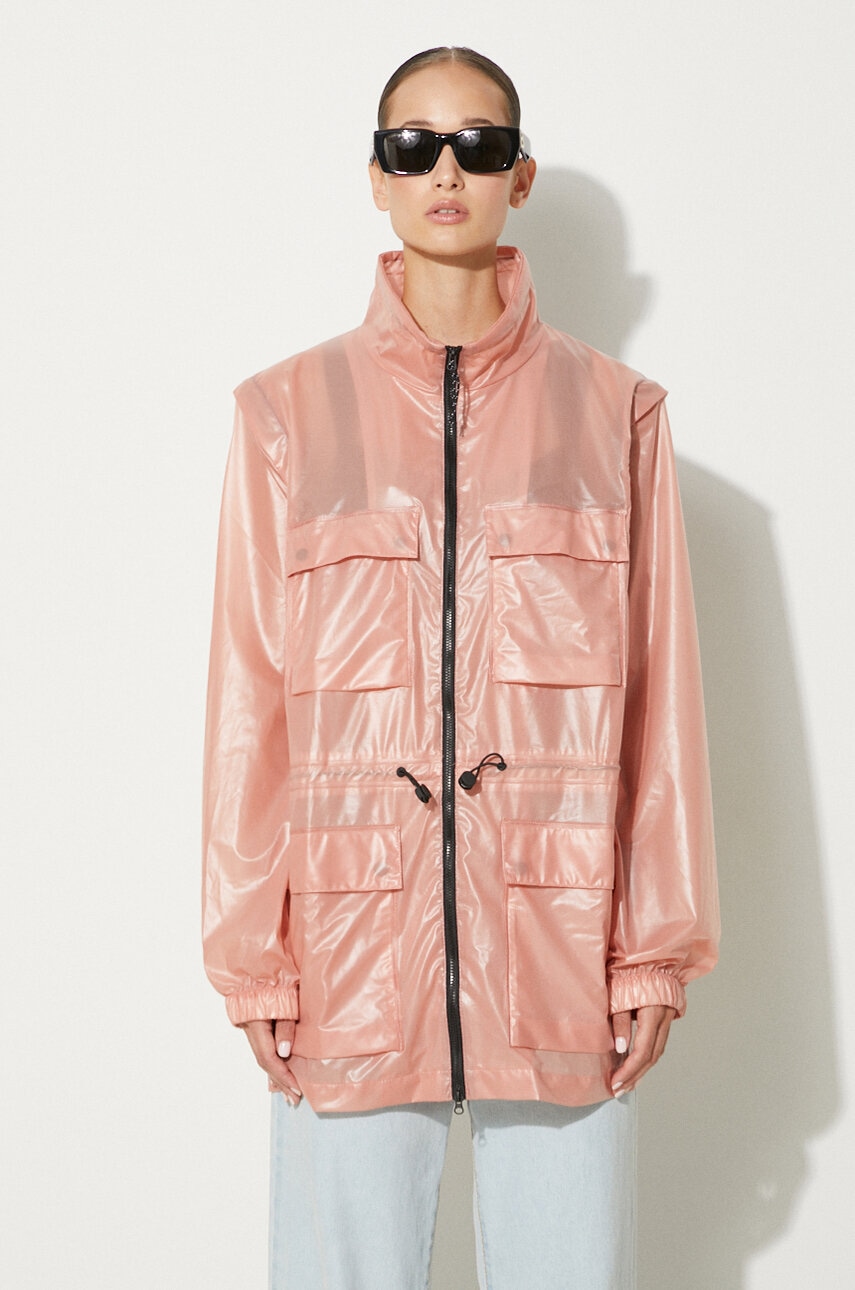 期間限定出品 Reddish brown  rain parka Reima Koski - Fleece-Lined Rubber Rain Jacket