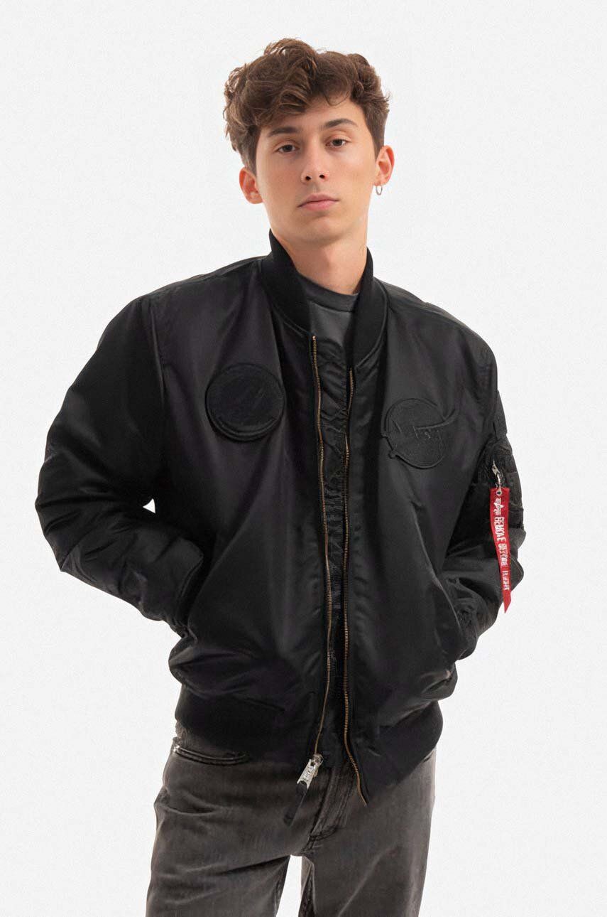 Alpha Industries bomber jacket MA-1 VF NASA men\'s black color 166107.404 |  buy on PRM