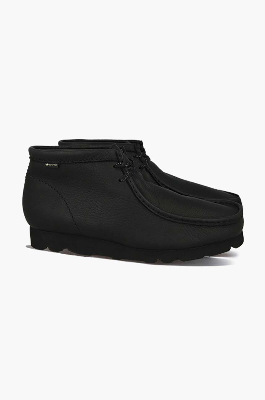 Clarks leather shoes Wallabee BT GTX black color 26146260 | buy