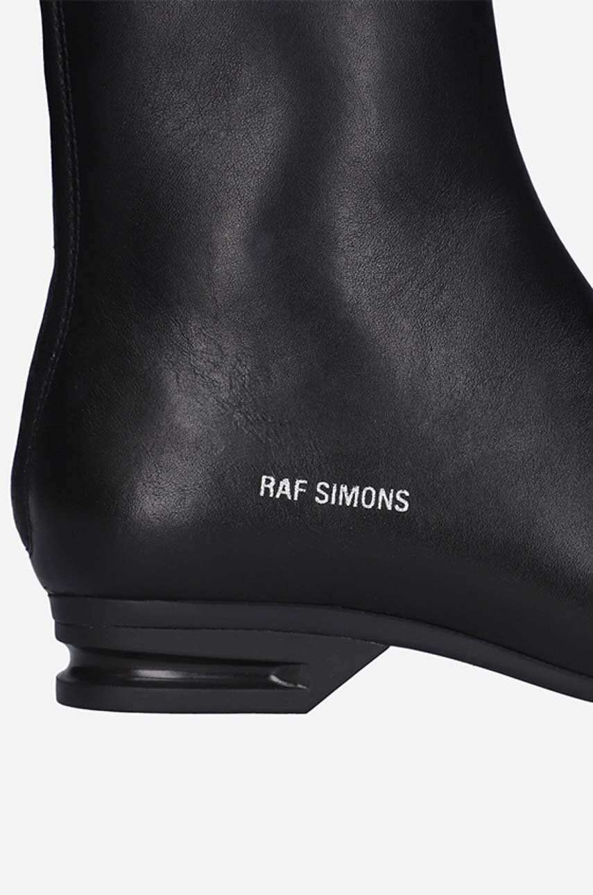 Raf Simons leather ankle boots 2001 black color at PRM US