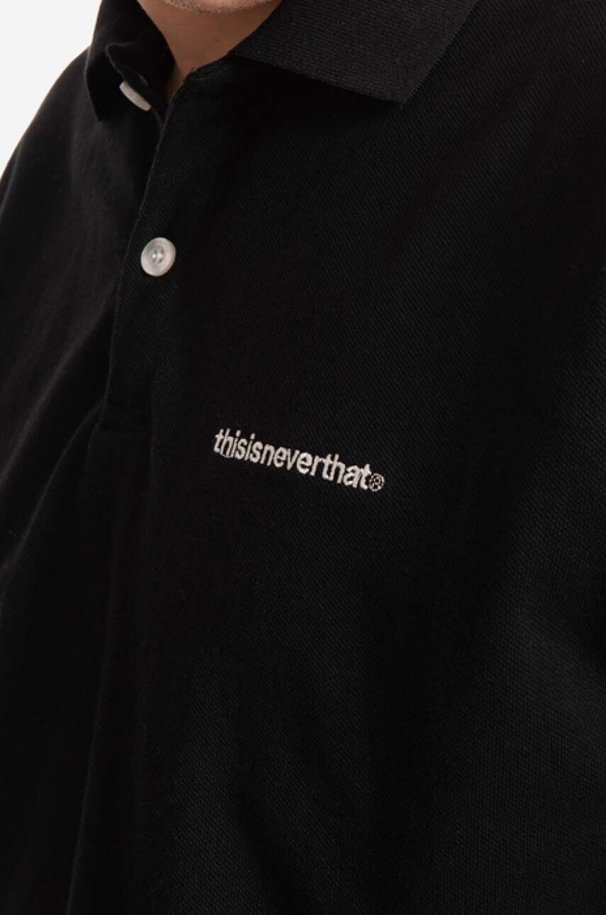 thisisneverthat cotton polo shirt T-Logo S/S Jersey black thisisneverthat cotton polo shirt T-Logo S/S Jersey black
