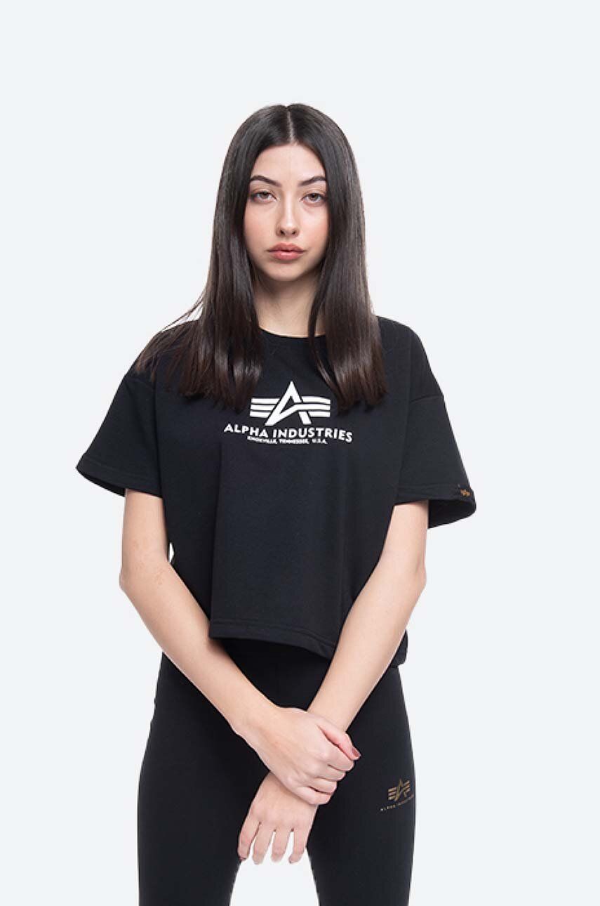 Alpha Industries T-shirt Basic Boxy T womenﾒs black color | buy on PRM | T-Shirts