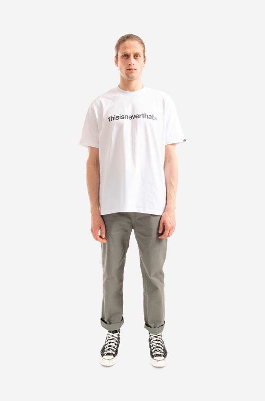 【THISISNEVERTHAT】Highway Tee White thisisneverthat cotton T-shirt T-Logo Tee yellow color at PRM US