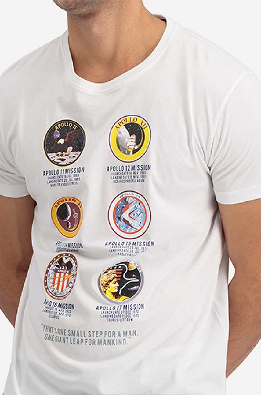 Alpha Industries cotton T-shirt Apollo Mission white color | buy on PRM