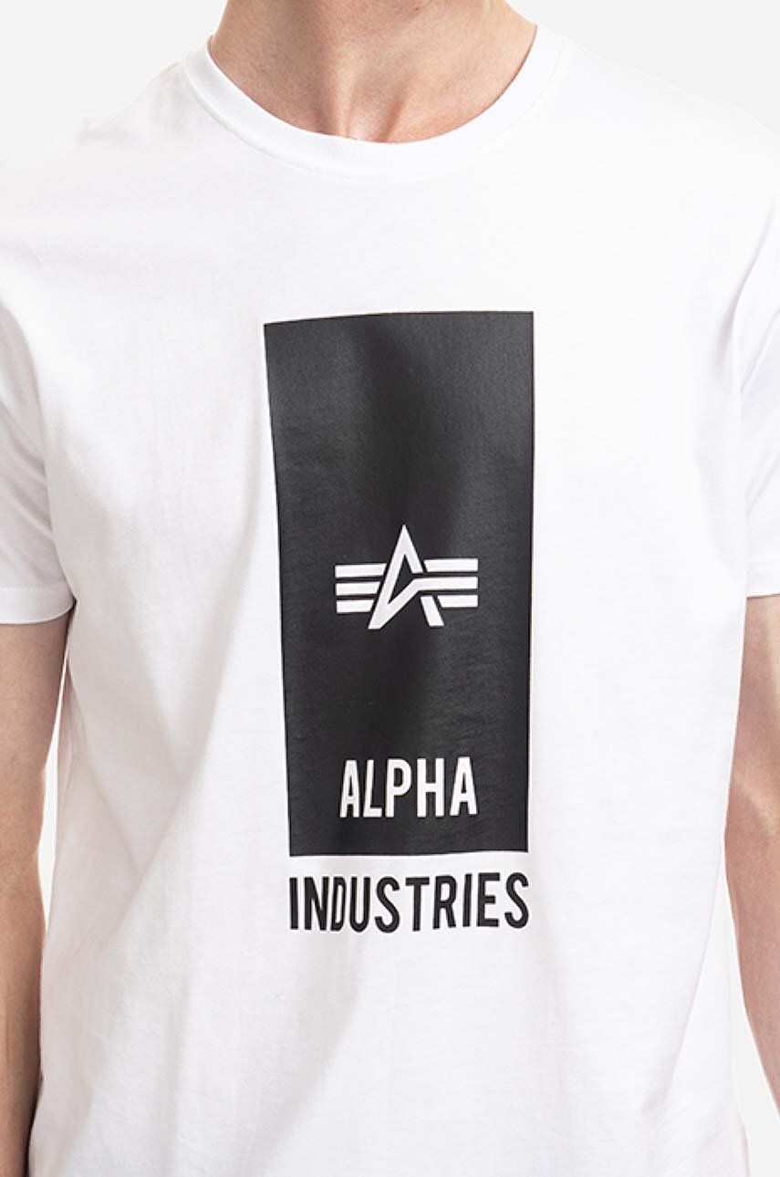 T | cotton T-shirt Block on color white Logo PRM Industries buy Alpha
