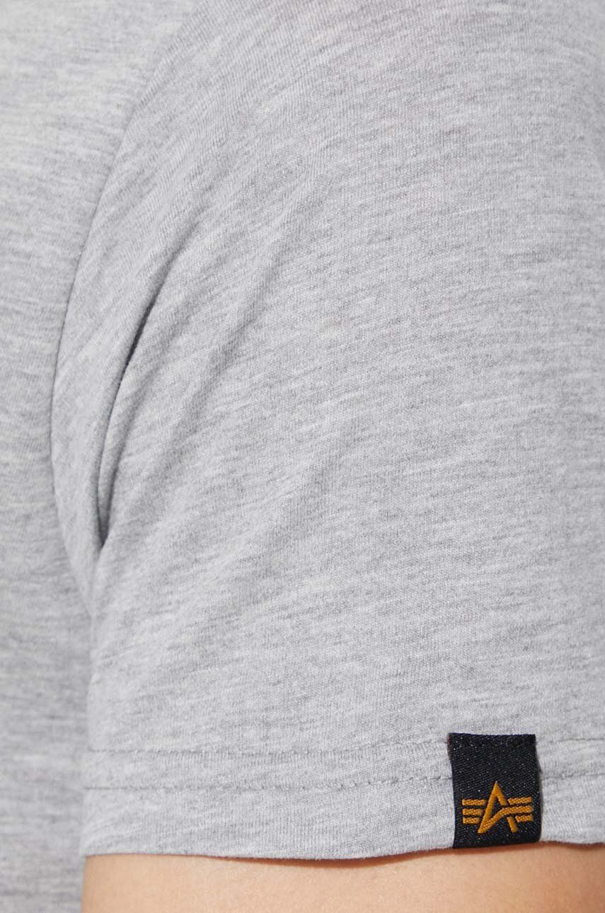 Alpha Industries t-shirt Basic T Small Logo men's gray color 188505.17 |  buy on PRM