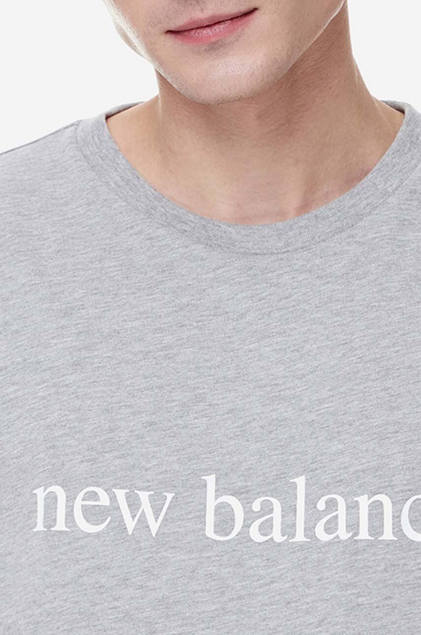 New Balance t-shirt men\'s gray buy color on PRM 