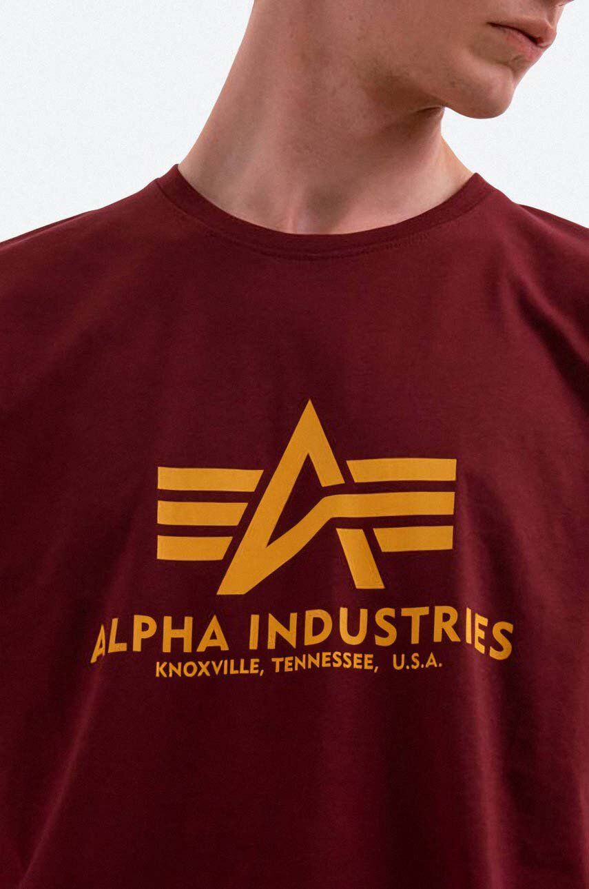 Alpha Industries cotton t-shirt Basic PRM 100501.184 on buy T-Shirt | color red