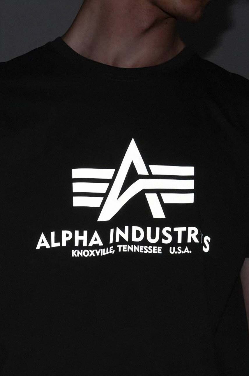 Alpha Industries cotton t-shirt Logo Tank 176545 154 green color