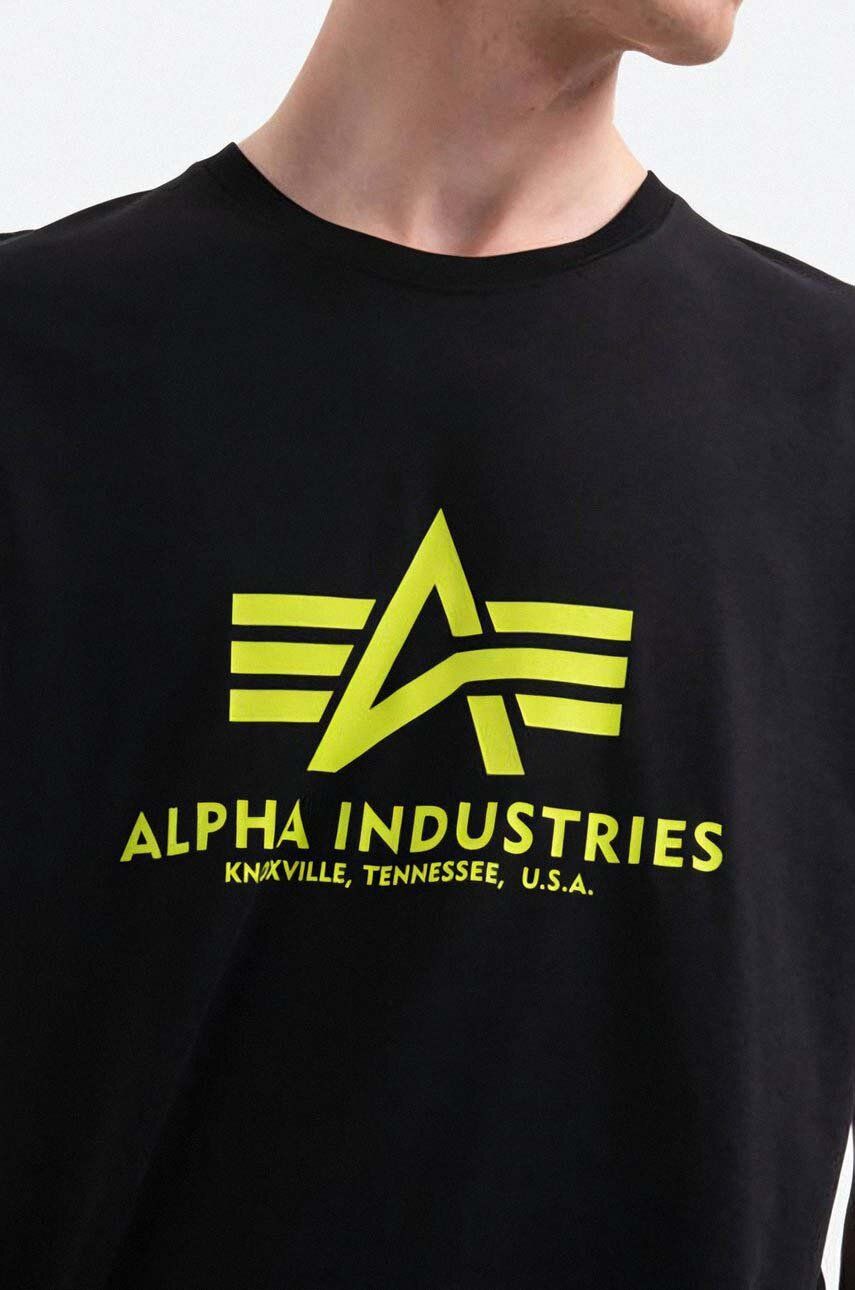 Alpha Industries cotton t-shirt black color | buy on PRM