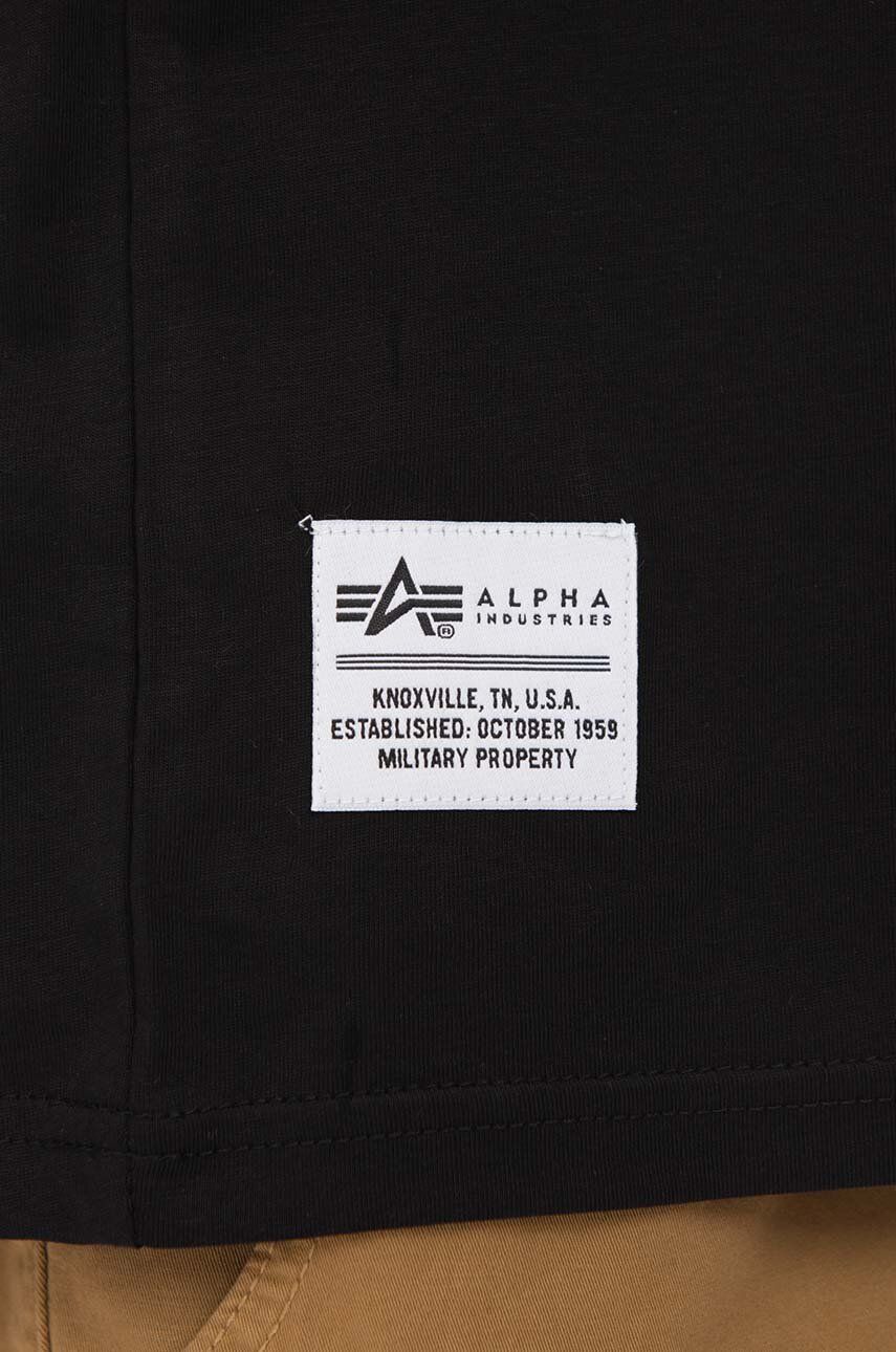 Alpha Industries cotton T-shirt Alpha Industries Dragon EMB T 136506 03  black color | buy on PRM