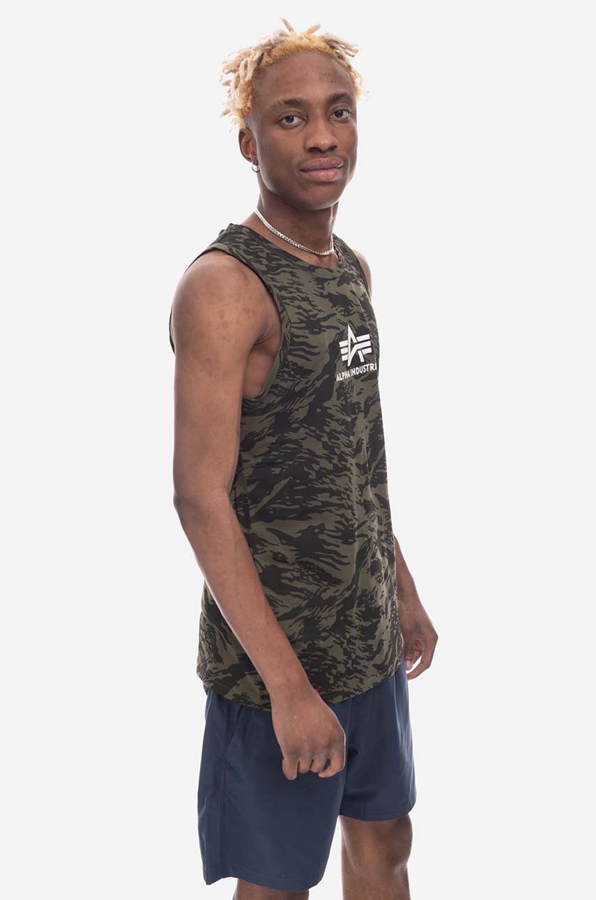 Alpha Industries 634 Tank cotton PRM | t-shirt Camo green 126566C Basic buy on color