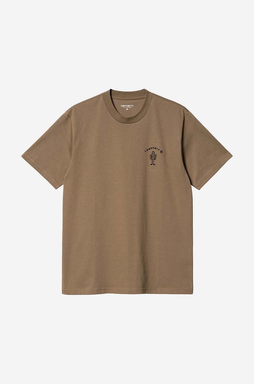 Carhartt WIP cotton T-shirt New Frontier T-shirt brown color | buy 