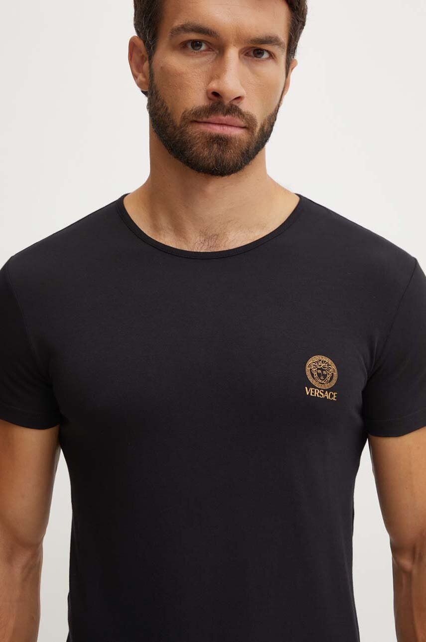 Tシャツ・カットソー VERSACE SS25 PACK OF TWO T-SHIRTS (AU10193 1A10011A1001) Versace 2-Pack Logo T-Shirt | Saks Fifth Avenue