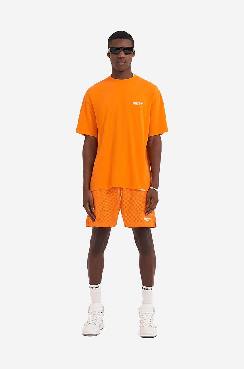 Represent cotton T-shirt Owners Club orange color | buy on PRM