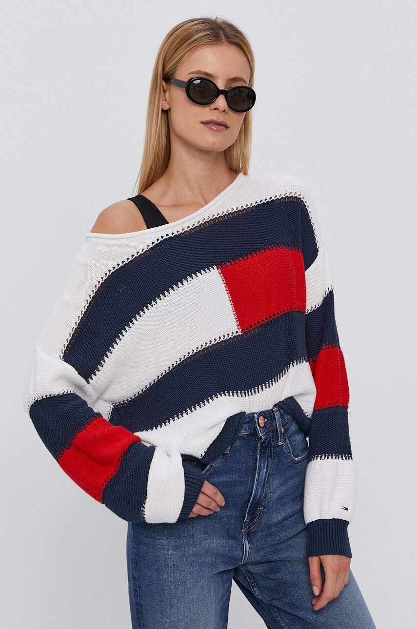 Свитер Tommy Jeans женский цвет белый 
