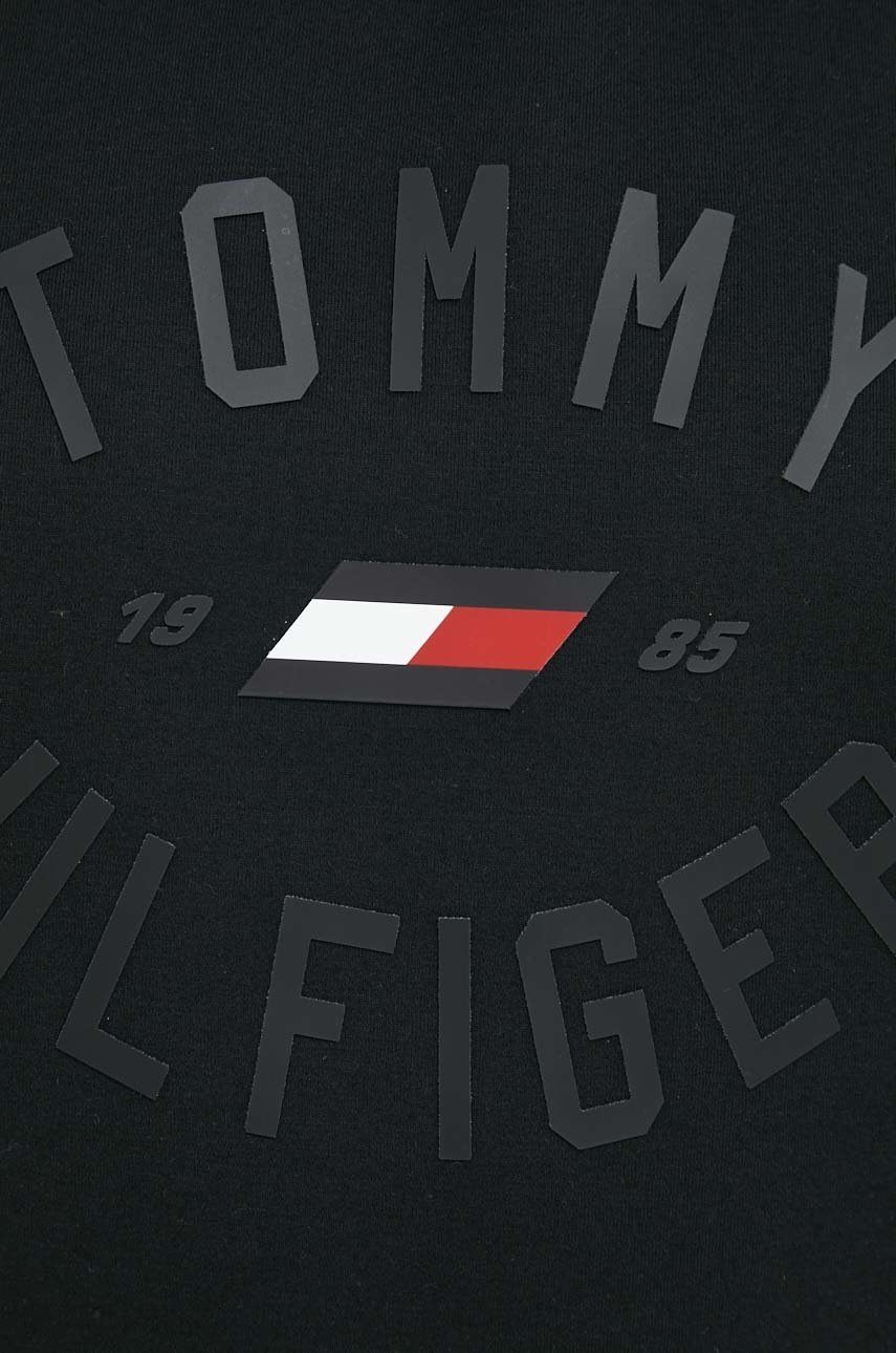 Mikina Tommy Hilfiger Panska Cierna Farba S Kapucnou S Potlacou Answear Sk