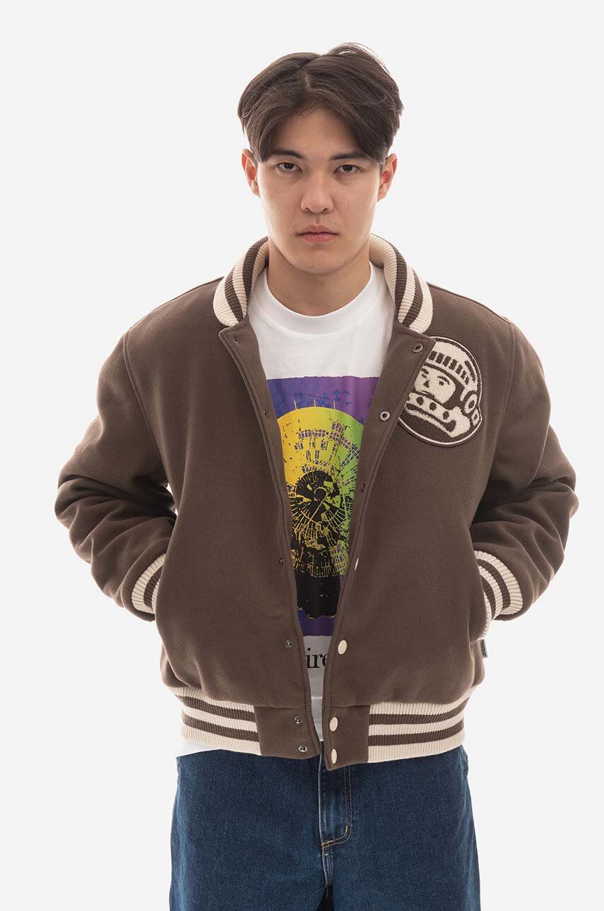 Billionaire Boys Club wool blend bomber jacket brown color buy on Cheap  Rvce Jordan outlet